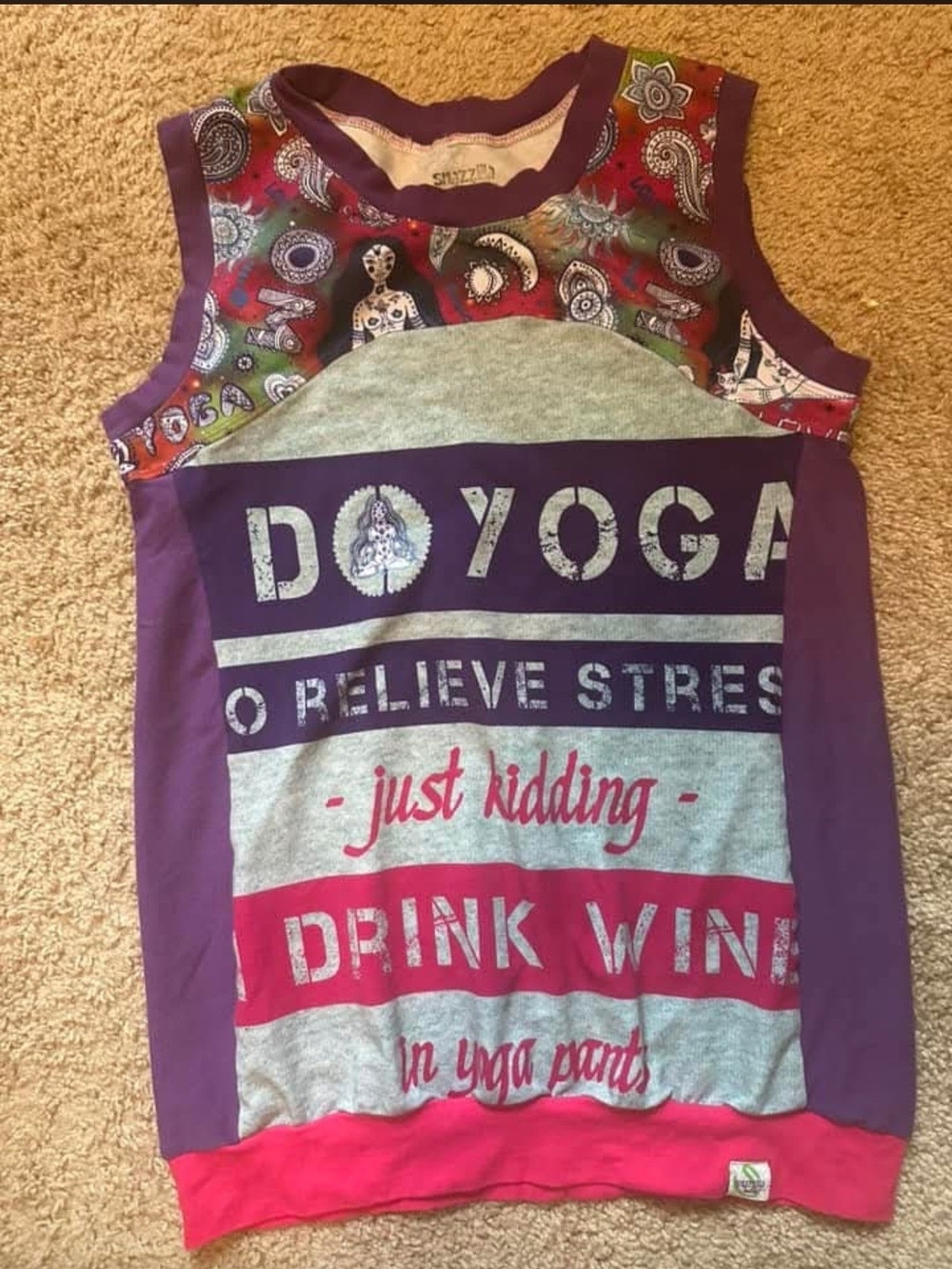 Adult Large Yoga Wine Top